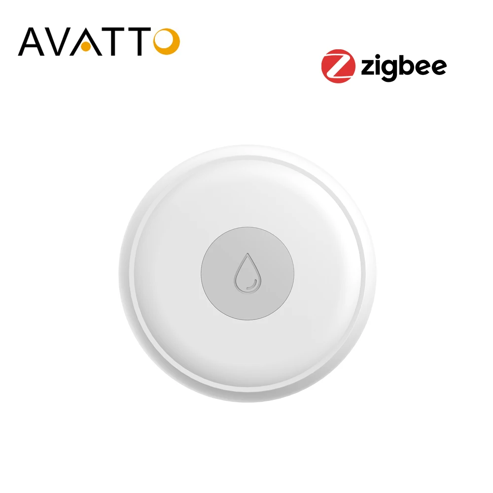 Датчик утечки воды AVATTO Tuya Zigbee детектор оповещения от приложения Smartlife