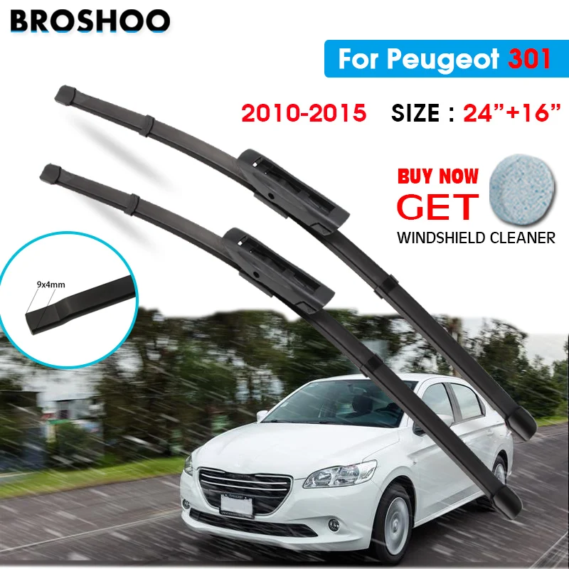 

Щетка стеклоочистителя для Peugeot 301 24 "+ 16" 2010-2015 Авто Стеклоочистители для лобового стекла подходит штык для мытья окон