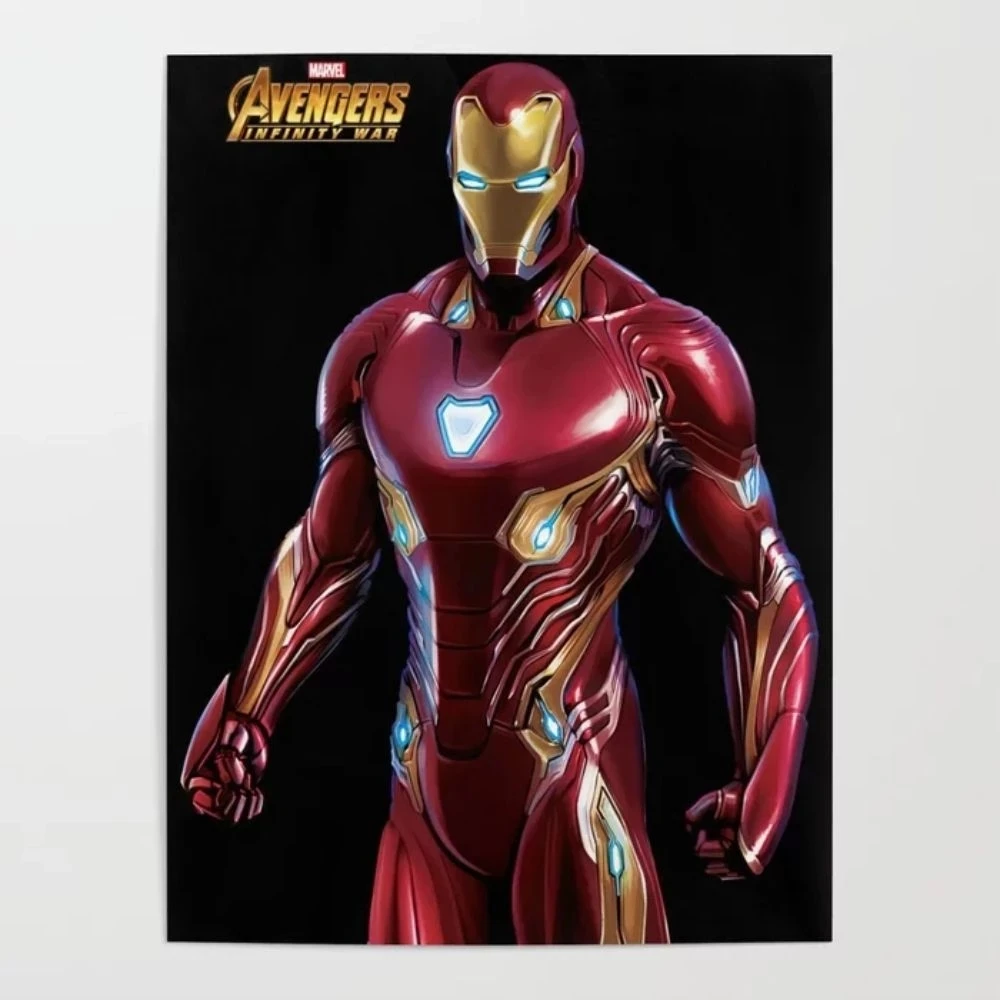 

Canvas Painting Ironman Captain America Poster Watercolor Canvas Wall Art Cool Classic Pictures Marvel Movie No Frame Home Decor