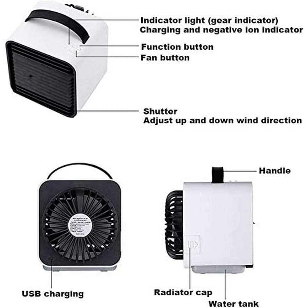 

Portable mini air conditioner cold storage is suitable for bedroom refrigeration fan suitable for small room air conditioning