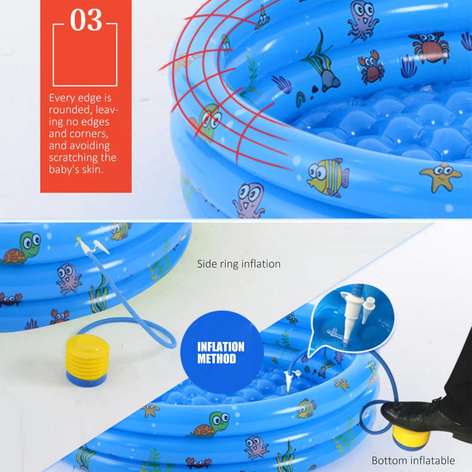 

Round Inflatable Swimming Pool Baby Swim Shower Bathtub Toys Children Basin Inflatable Swimming Pool Infant Sand Kids Water Toys