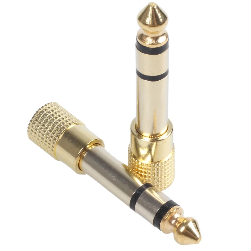 

HOT 10 pcs 6.35 mm stereo male, 3.5 mm jack female adapter