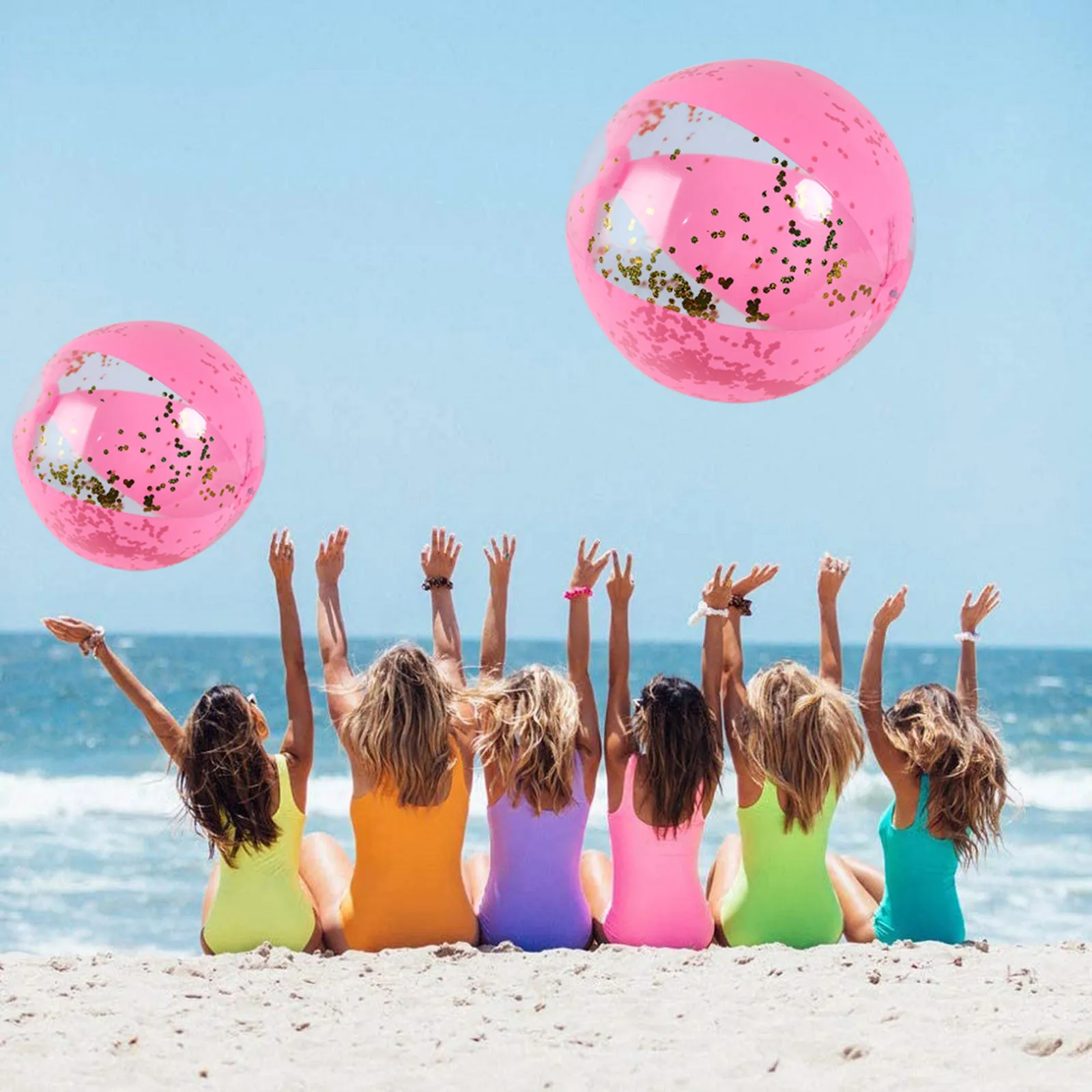 

Summer Inflatable Beach Ball Holiday Pool Party Swimming Garden Bouncing Ball Toy Outdoor Kids Adult Interactive Toys#gm