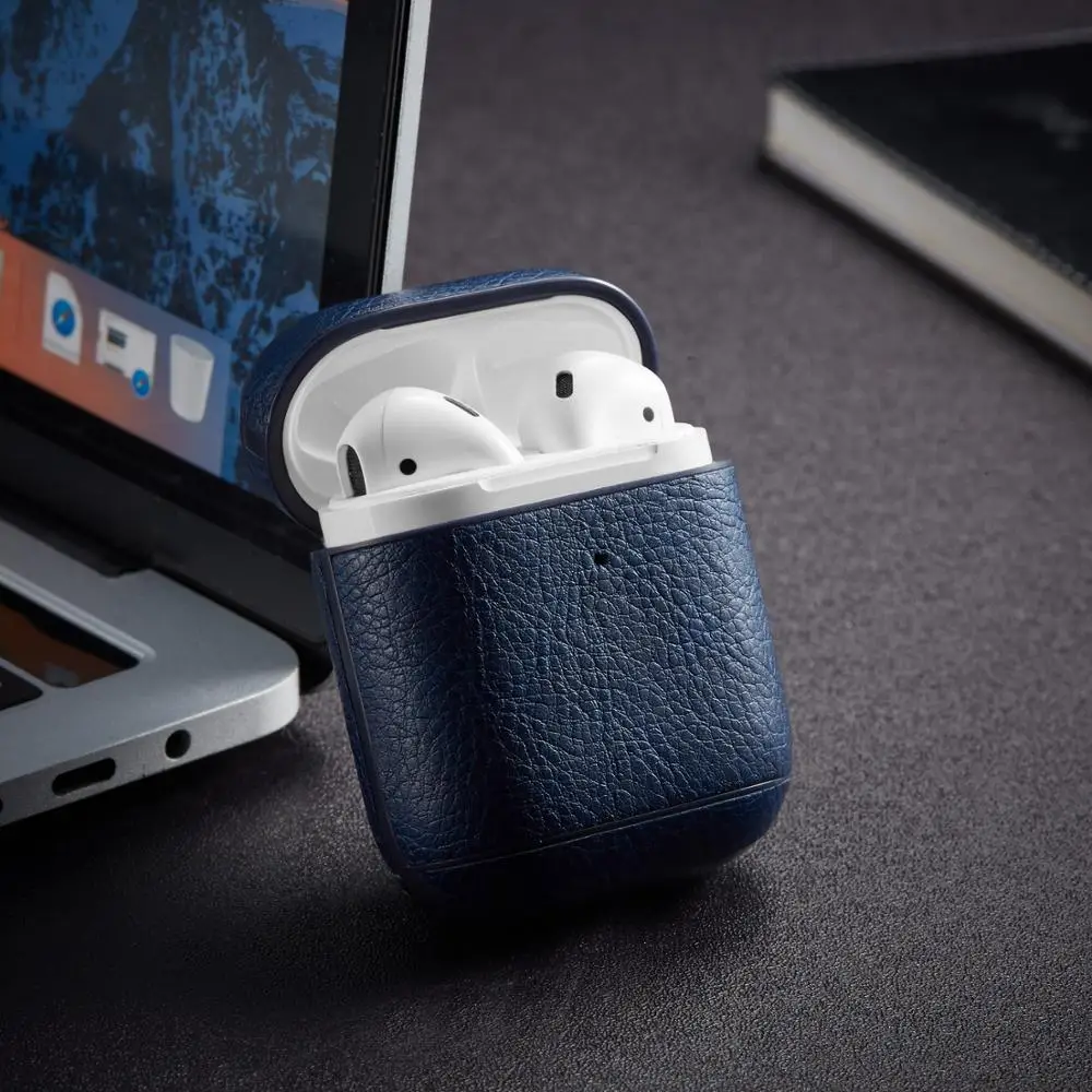Защитный чехол для AirPods 2 кожаный защитный аксессуары наушников Apple Air Pods