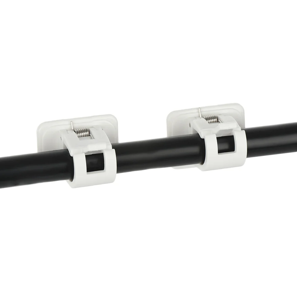 2 шт. белый подвесной зажим для стержня клей настенный занавес стержень крючки