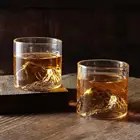 Стакан для виски es Mount-Fuji Craft Glass Mug, термостойкая, питьевая чашка для чая, молока, кофе, кружка, бокалы для вина, 200300 мл