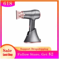 rechargeable hair dryer wireless hotcold air blow dryer portable strong power barber salon styling tools us plug