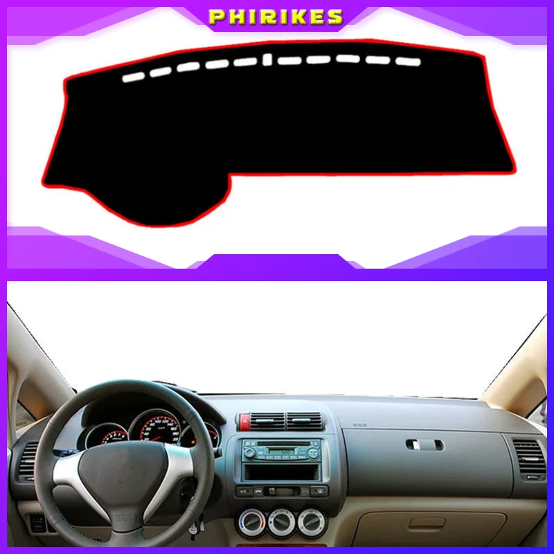 

For Honda Fit Jazz 2004-2007 Dashboard Cover Mat Dash Pad Anti-UV Sun Shade Auto Instrument Cover Carpet Car Styling Accessories