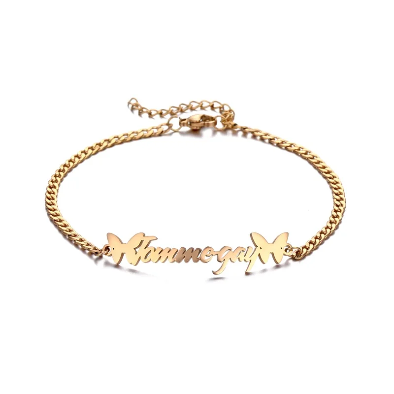 

Personalized Custom Engraving Name Letter Bracelet Stainless Steel Lucky Number Birthday Date For Women Man Birthday Gifts