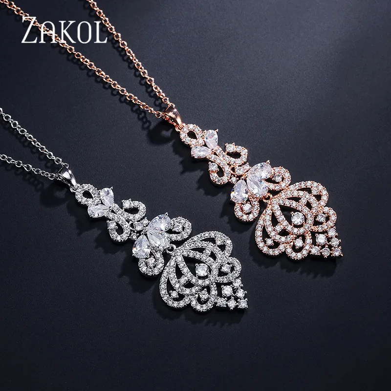 ZAKOL винтажные Свадебные украшения в виде листьев Роскошные кубические