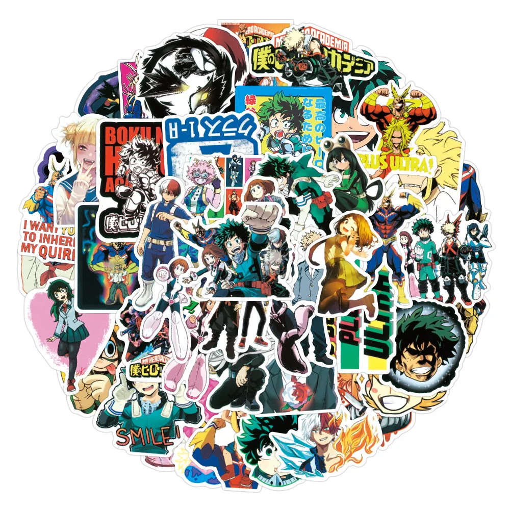 Стикеры с мотивами аниме Моя геройская Академия водонепроницаемые наклейки для