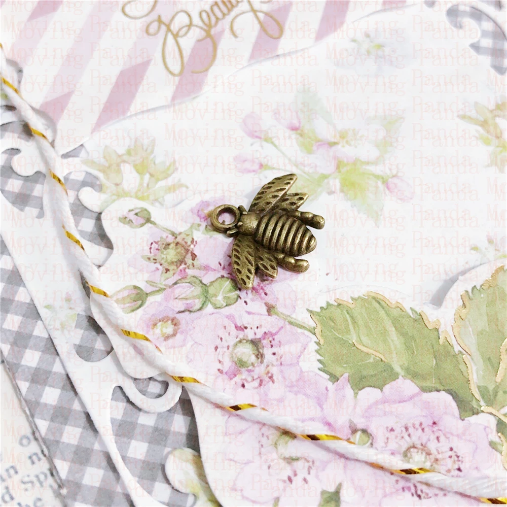 Декоративные подвески в стиле ретро карточки с пчелами и стрекозой