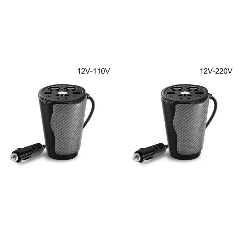 

Автомобильный преобразователь напряжения 150 Вт, 12 В постоянного тока в 110 В/220 В переменного тока, автомобильный преобразователь с двумя USB-по...