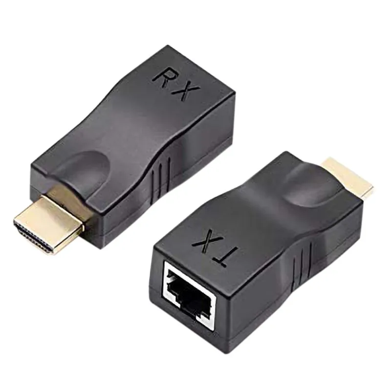 Удлинитель HDMI для сети RJ45 LAN приемник передатчик TX RX Cat5e CAT6 Ethernet кабель V1.4 30 м 4K HD TV
