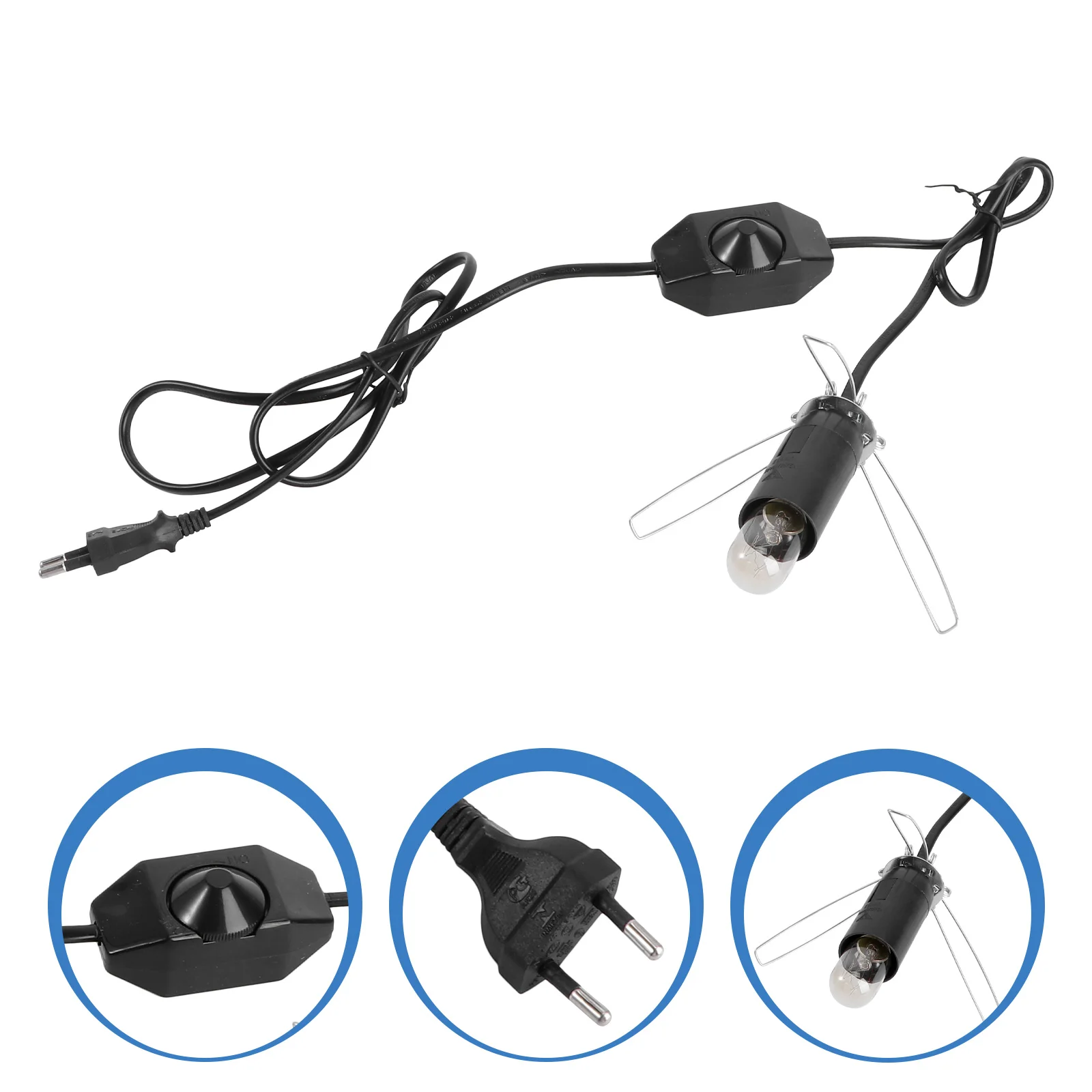 

E14 15W Tungsten Filament Light Bulb and Dimming Light Switch Cable for Salt Lamp with Plug