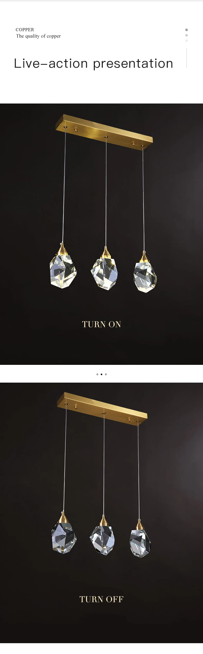 H36a1cebff9314ede92dbddbf67a8037bD MOONSHADOW Pendant Lights Bedroom Led Full Brass Crystal Nordic Lamp Luminaire Suspension Decoration Salon Hanging Lamp 220V