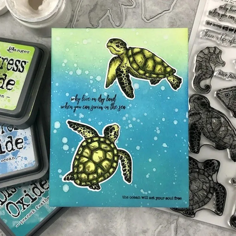 Плавание море животные металлические Вырубные штампы и координационные для