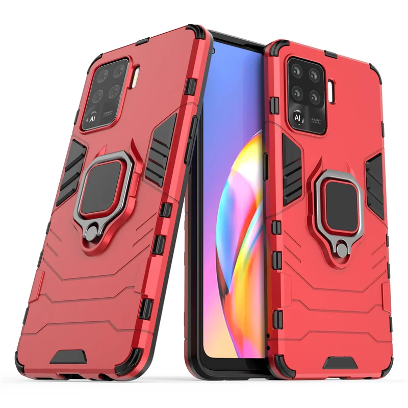 For Case OPPO Reno 5 Lite Cover For Reno 5 Lite Coque Shockproof Kickstand Holder Magnetic Armor Case For Reno 5 Pro Lite Fundas