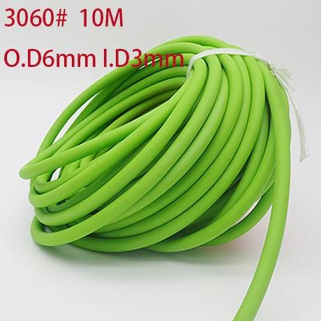 3060 green 10M Резистивная лента 10 м кусок размер 3060 3070 4070 натуральная Резиновая лента латексная трубка трос веревка-жгут ленты для упражнений - Цвет: 3060 green 10M