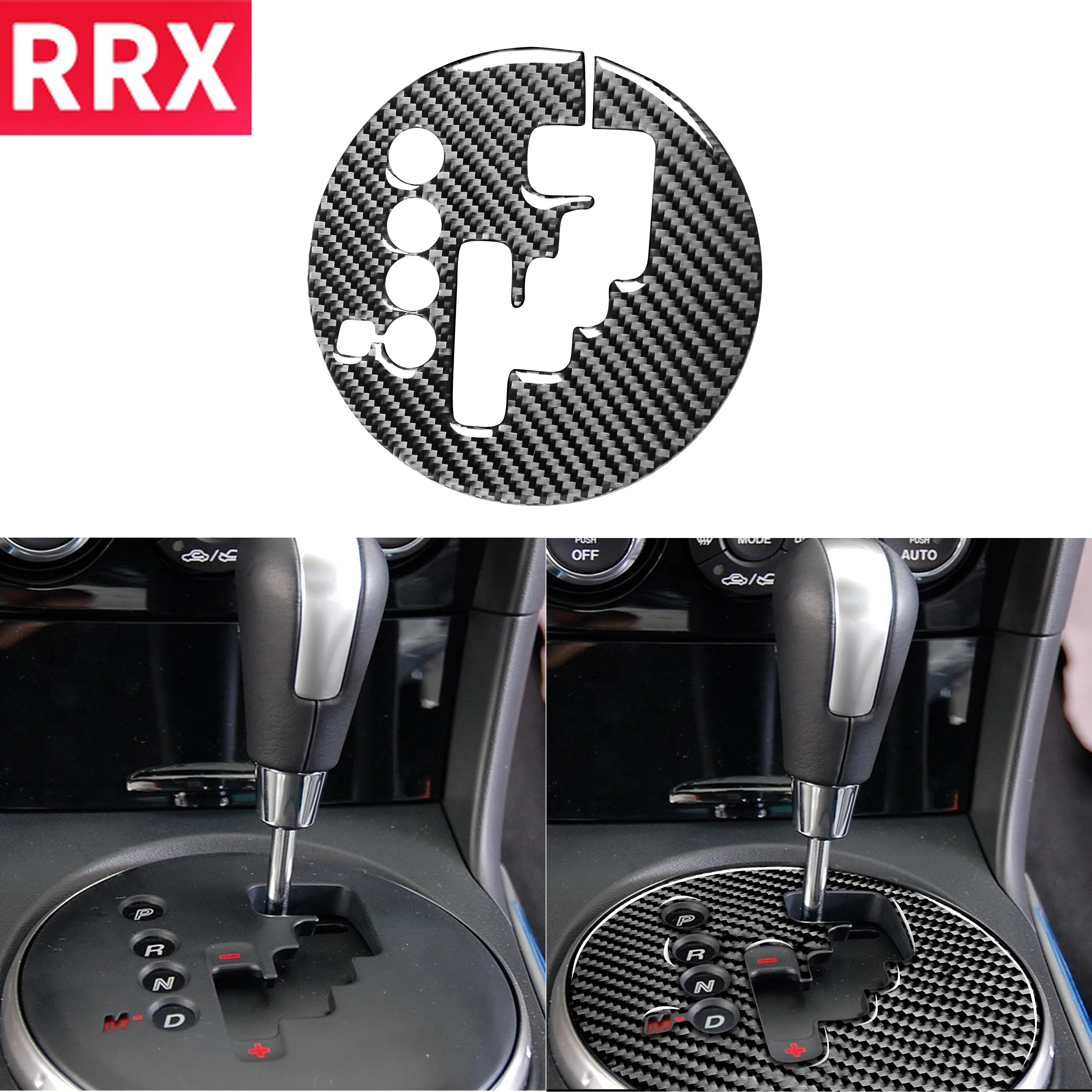 

RRX For Mazda RX8 SE3P JM1FE 2004-2008 Accessories Gear Shift Panel AT Shifter Surround Carbon Fiber Modified Interior Sticker