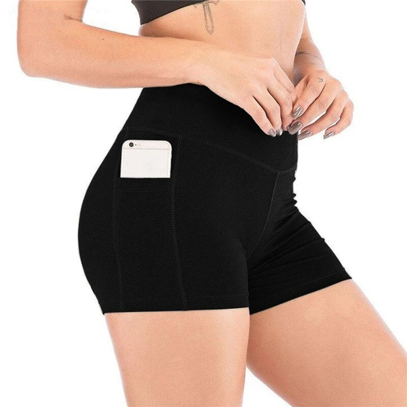 

Solid High Waist Yoga Sport Shorts Women Gym Fitness Push Up Seamless Leggings New Running Workout Training Short pants Bottoms