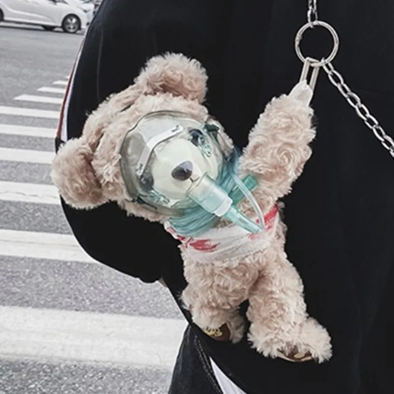 Креативная плюшевая сумка с медведем тяжело раненый медведь дышащие мягкие