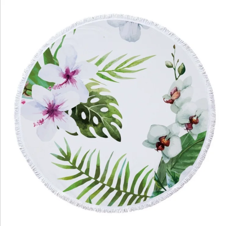 

Модное пляжное полотенце для загара, большое полотенце из микрофибры с принтом для йоги с кисточкой