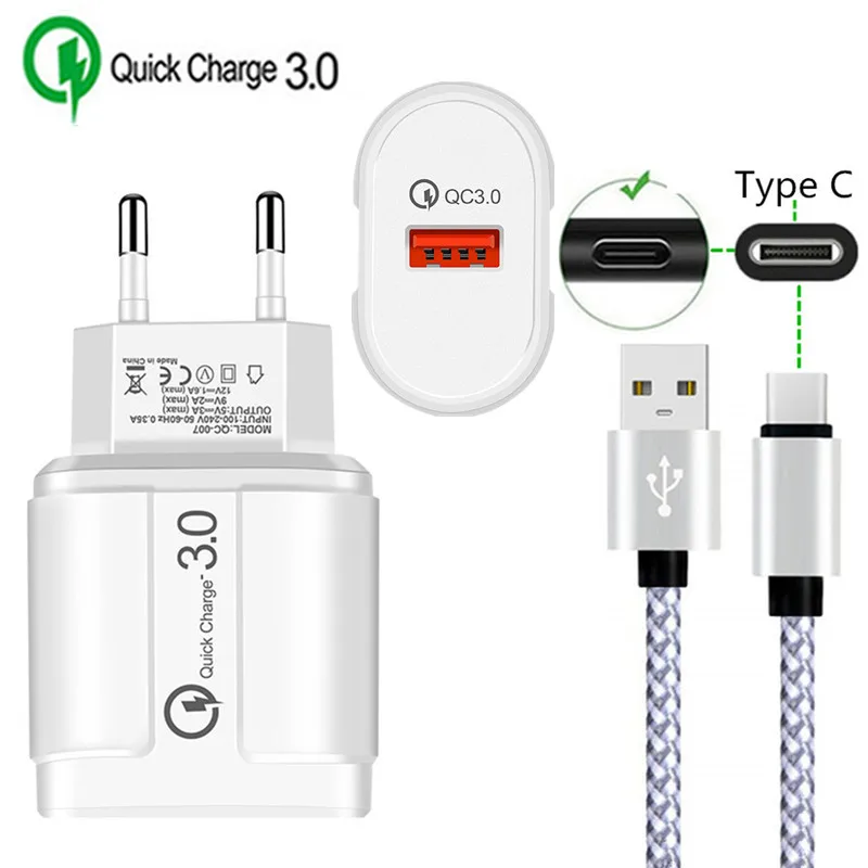 Зарядное устройство USB для Samsung A50/S10/S9/S8/Huawei P20 lite/P30 Pro/Mate 20 18 Вт адаптер быстрой