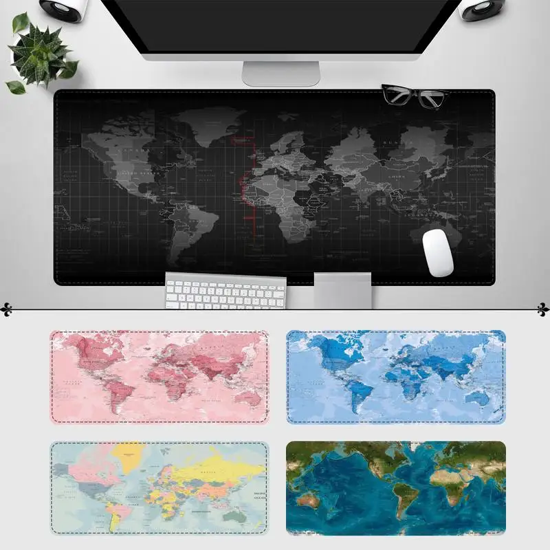 

Luxury World Map Gaming Mouse Pad Laptop PC Computer Mause Pad Desk Mat For Big Gaming Mouse Mat For Overwatch/CS GO