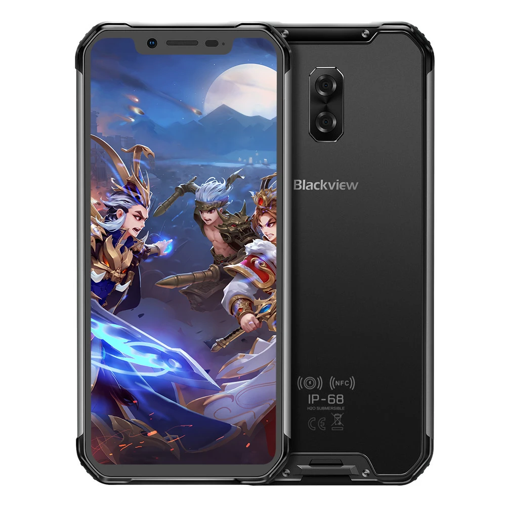 black Blackview BV9600 Pro 6,21 дюймов Водонепроницаемый смартфон Helio P60 6 ГБ+ 128 ГБ 19:9 FHD 5580 мАч Android 8,1 NFC Dual SIM мобильный телефон - Цвет: black