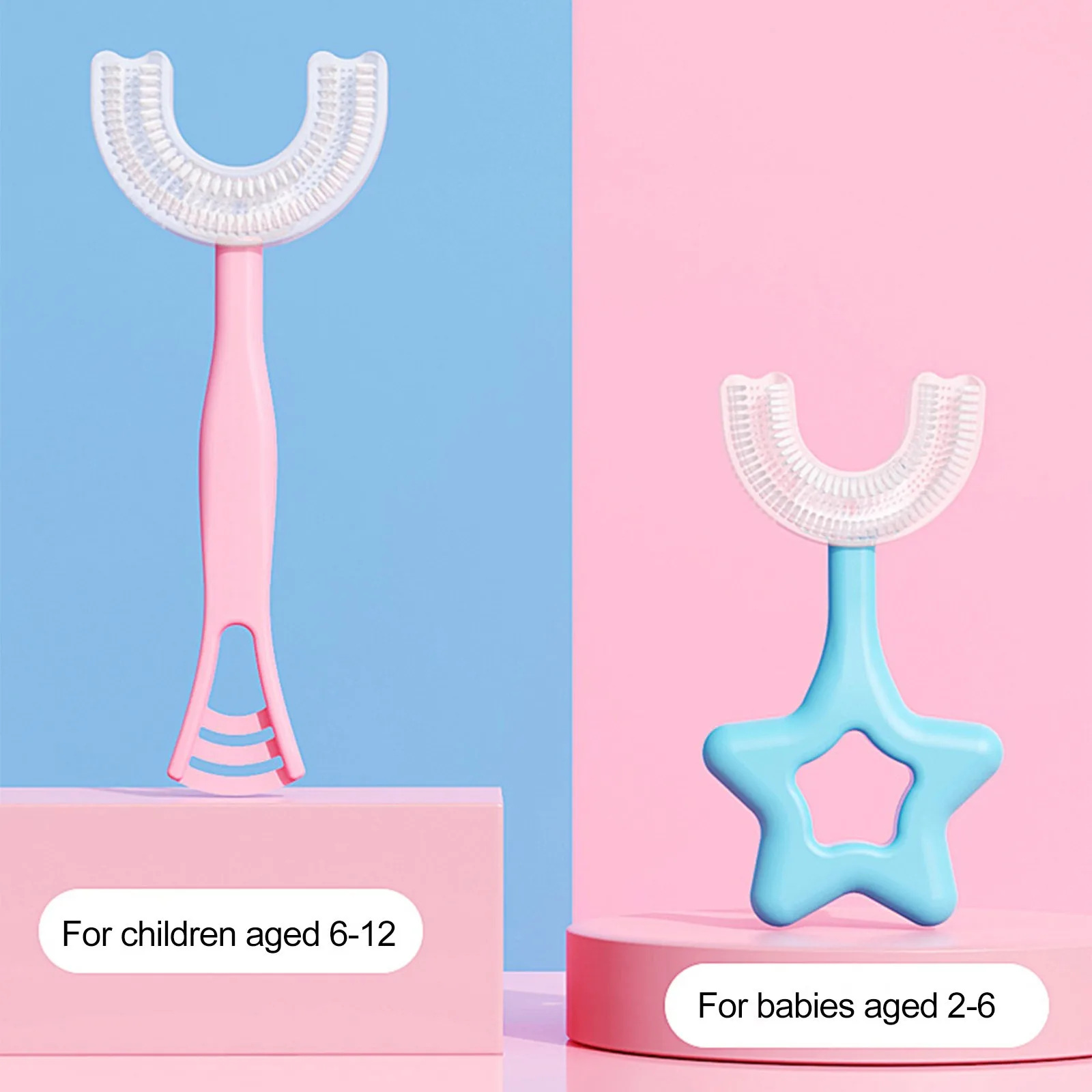 Children’s U-shape Toothbrush For 360° Thorough Cleansing Baby Soft Infant Tooth Teeth Clean Brush Oral Health Care L*5 | Мать и