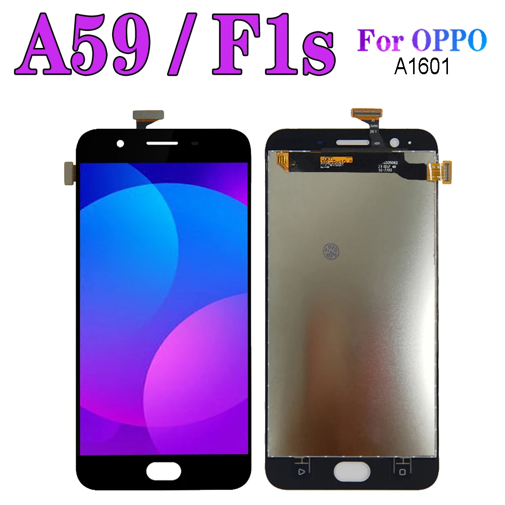 ЖК-дисплей A59 с рамкой для OPPO F1s, ЖК-дисплей A1601, ЖК-экран с сенсорным дигитайзером в сборе, сменный ЖК-модуль 5,5 дюйма A59 F1s, протестирован