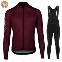 new biehler winter hot wool men cycling jersey sets outdoor sportswear mtb jacket bike uniform kit ciclismo bicycle clothing