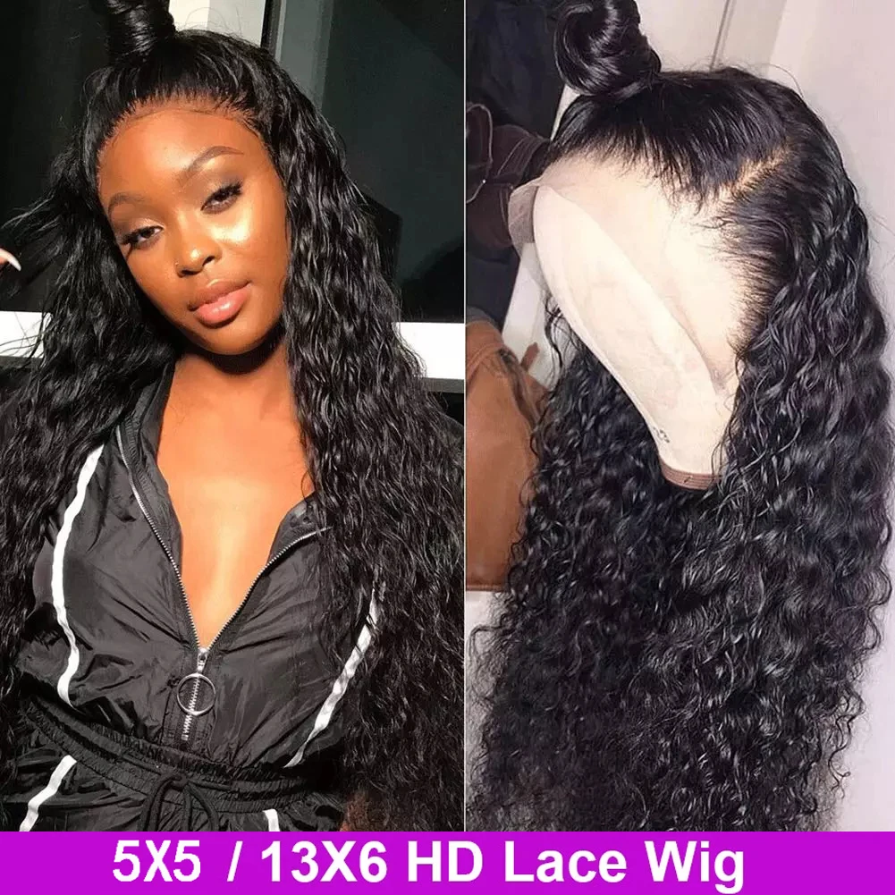 

Парик с волнистыми волосами 30, 32, 34 дюйма, парик с фронтальной сеткой HD, бразильские человеческие волосы без повреждений, парики на сетке 5 Х5, ...