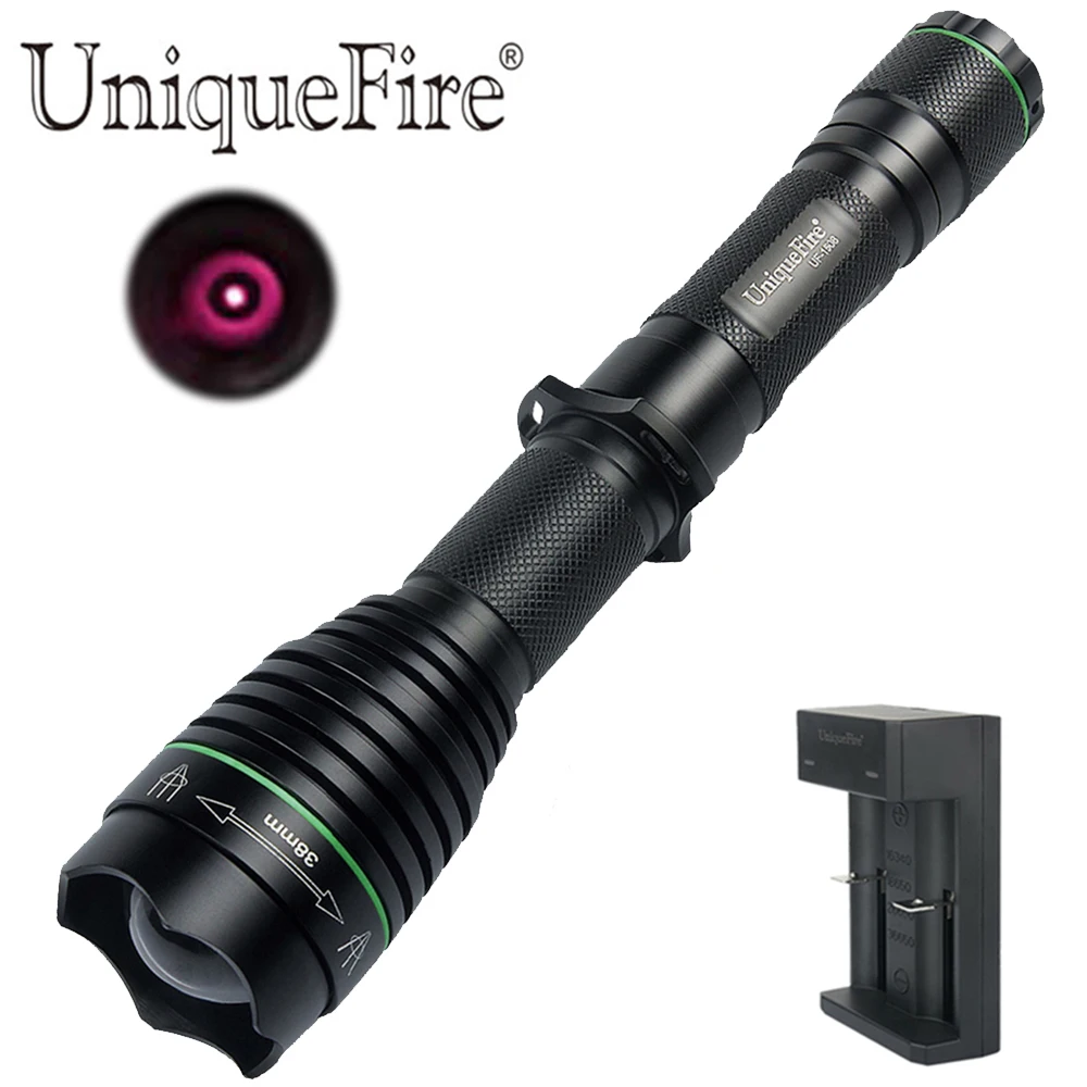 UniqueFire 1508 IR 850nm светодиодный осветительный фонарик T38 выпуклая линза портативный
