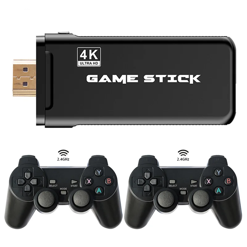 

3500 игр 64 бит Беспроводная игровая консоль HD TV игровая консоль с двойным беспроводным геймпадом 2,4G