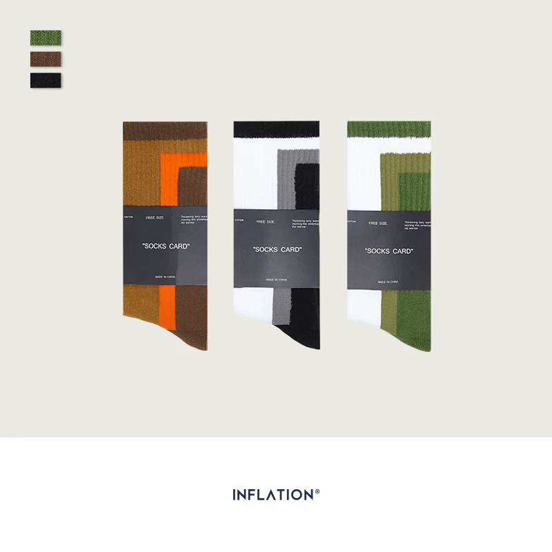 Мужские носки с разноцветным принтом в уличном стиле сезон осень-зима Длинные