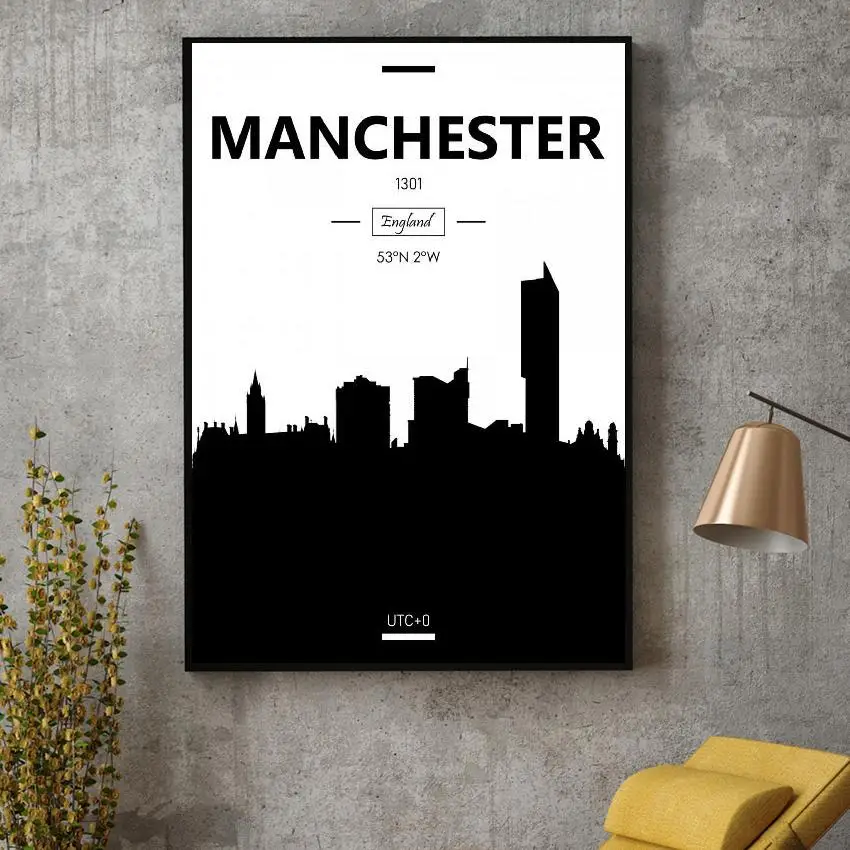 

Manchester Canvas Painting Wall Art Pictures Prints Home Decor Wall Poster Decoration for living Room