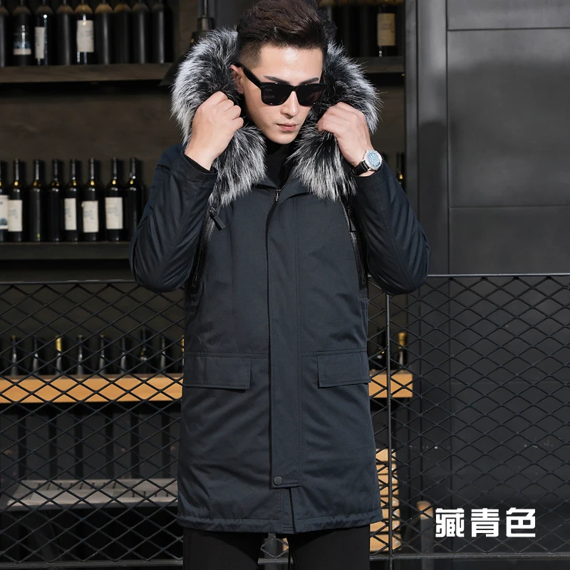 Пальто из натурального меха натуральный кроличий мех куртка-парка зимняя куртка