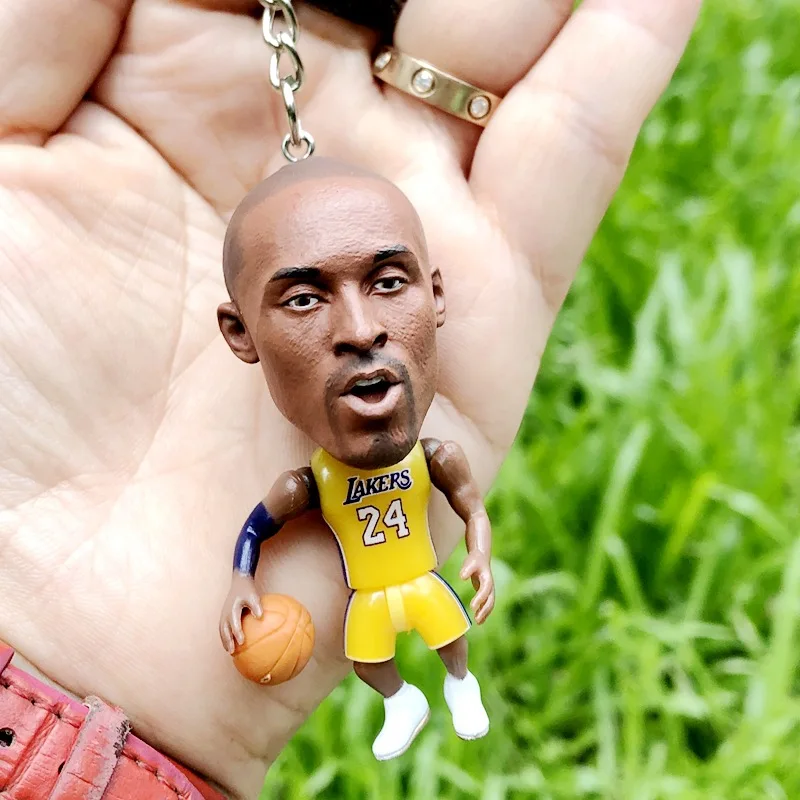 

Mini Action Figures Model Dolls Toys for NBA Basketball Star Kobe Curry Durant James with Keychain Birthdays Gifts