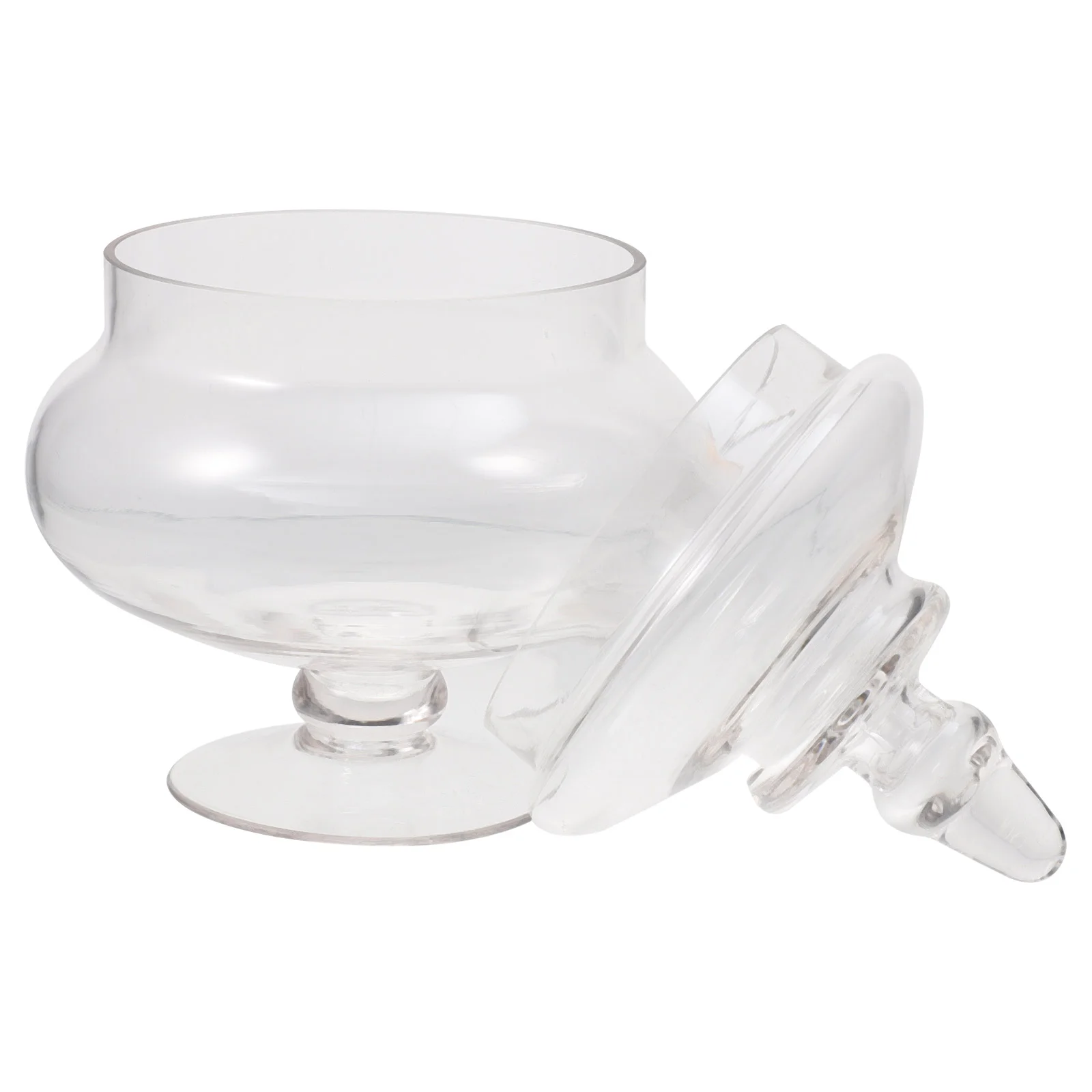 

1pc Glass Candy Storage Jar Glass Dried Fruit Container with Lid for Wedding