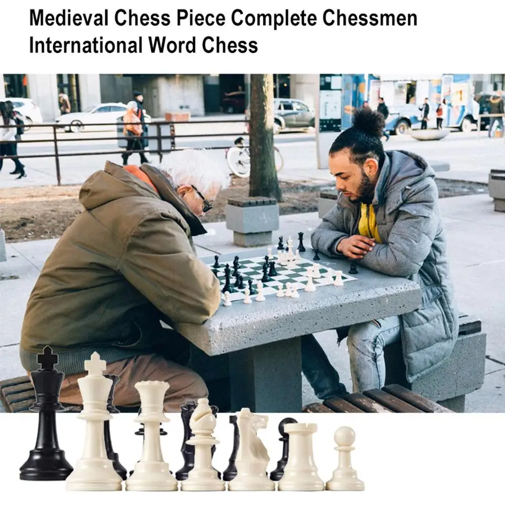Пластиковые шахматные фигурки 32 шт. набор шахматных фигур Chessmen International Word