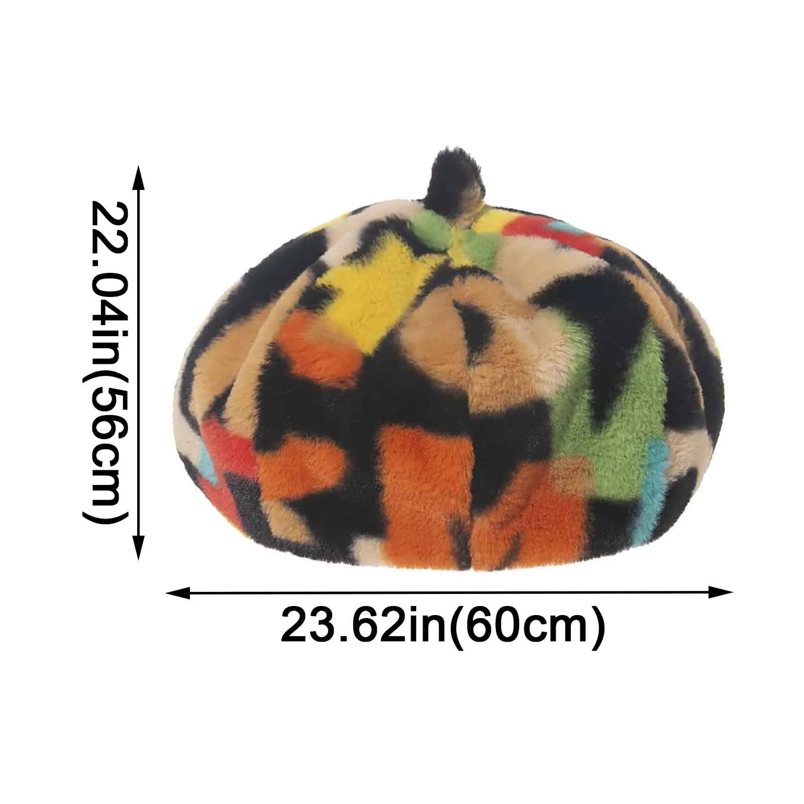 

Women Girl Lovely Hat Plus Plush Versatile Warm Winter Beanie Hats Cap Vintage Britain Retro Keep Warm Painter Hat Lady Caps