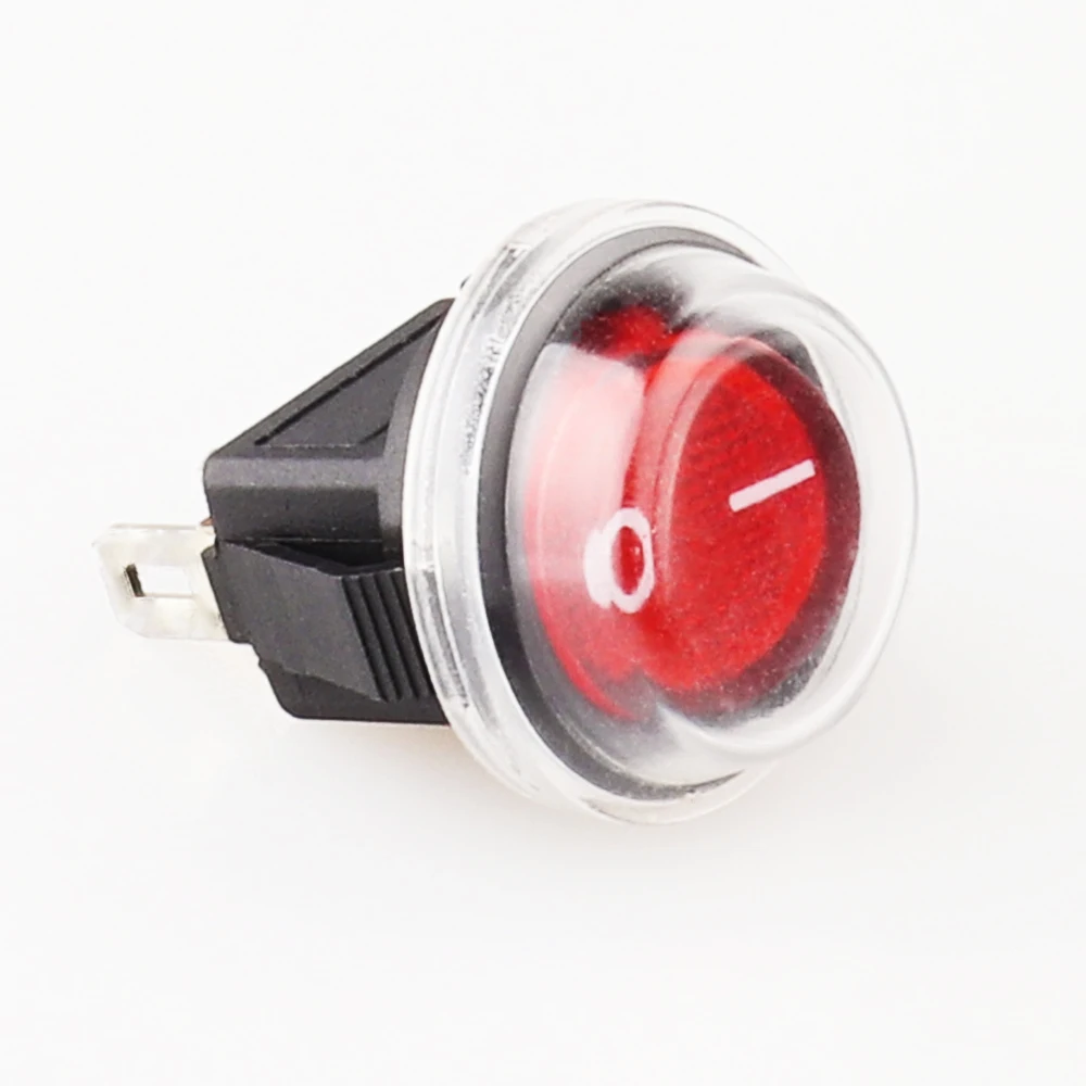 KCD2 101DX 3 pin Красный светильник Ac 12v круглый соединитель переключателя|Выключатели|