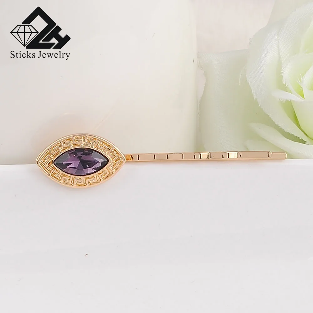 

Glass Hair Clips Glaring Wedding Hair Jewelry