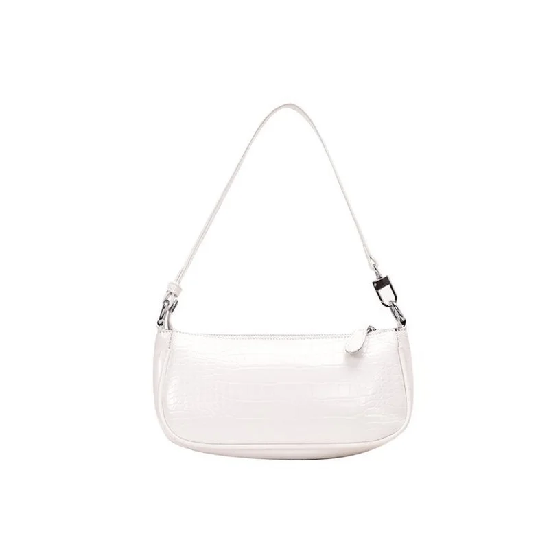 

2021 New Ladies Solid Color Wide Shoulder Strap Small Square Bag Fashion Underarm Pillow Female Bag Handbags