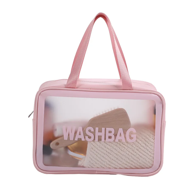 

PVC Women Cosmetic Finishing Bag Transparent Jelly Bag Waterproof Travel Storage Bag Handbag Storage Box Toiletry Bag Fashion