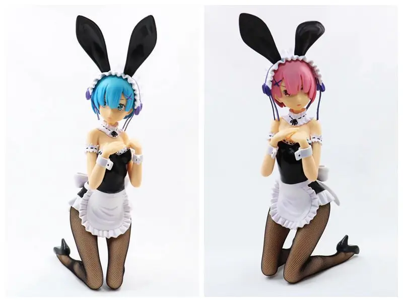 

29CM Big Size Re:life in a Different World from Zero Rem Ram Maid Outfit Bunny Girl Action Figure Toys Sexy Girl Anime Model Toy