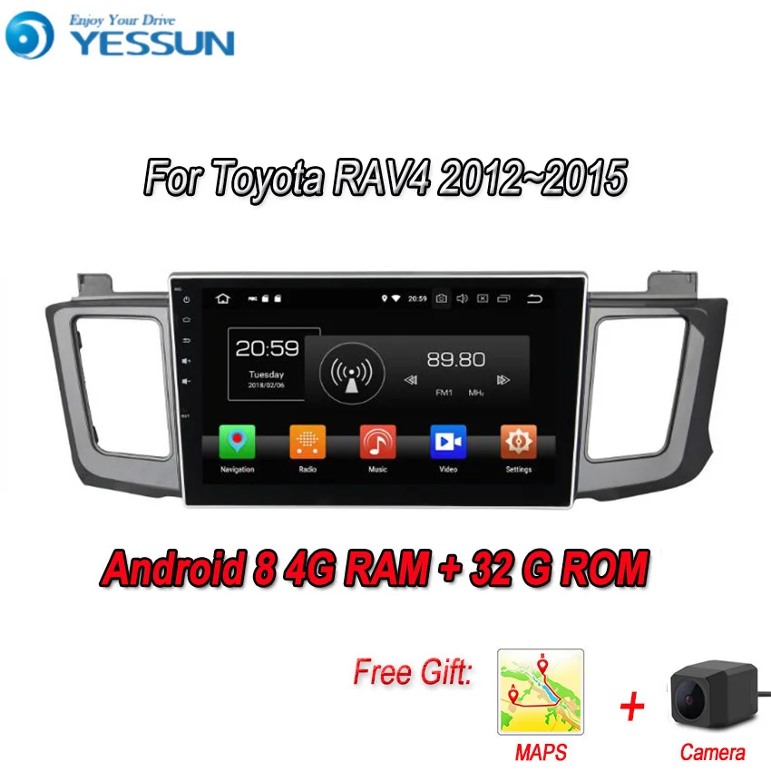 

YESSUN Android 9. 0 4G RAM для Toyota RAV4 8,0 ~ 2015 Автомобильный навигатор GPS мультимедийный плеер mirror link Радио сенсорный экран
