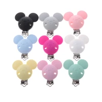 atob 10pcs baby pacifier clip mouse silicone nipple soother pacifier clips holder diy personalised nursing jewelry baby gifts